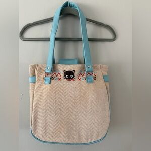 Sanrio Chococat Rare Vintage Chevron Woven Fabric “Bloom” Collection Bag